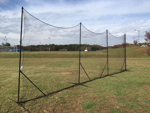 NEW! - BACKSTOP CURV 10' X 30' ADJUSTABLE ANGLE SYSTEM W/3MM KNOTTED POLY NET