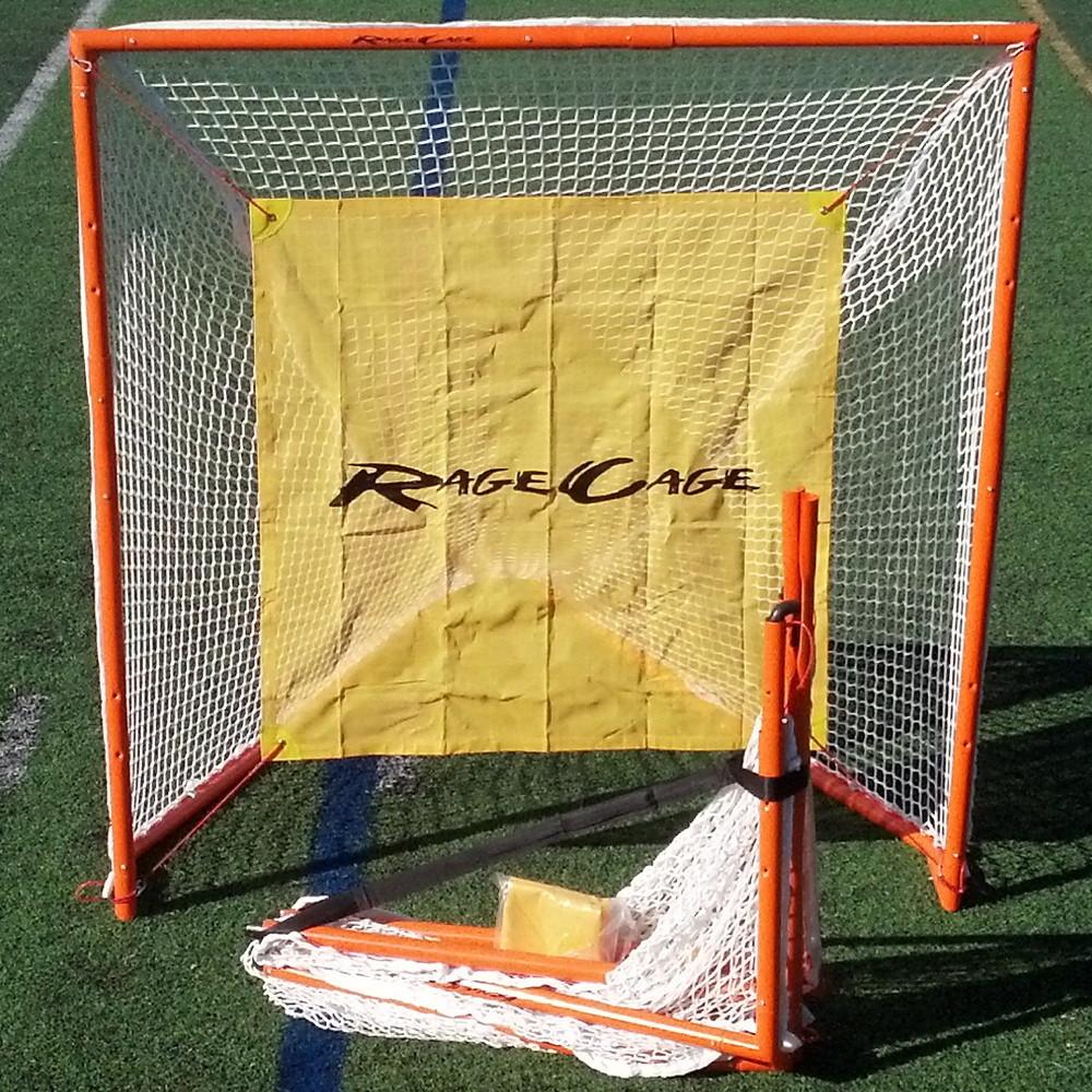 Rage Cage Club V4 Full-Size Folding Lacrosse Goal with Shot Blocker